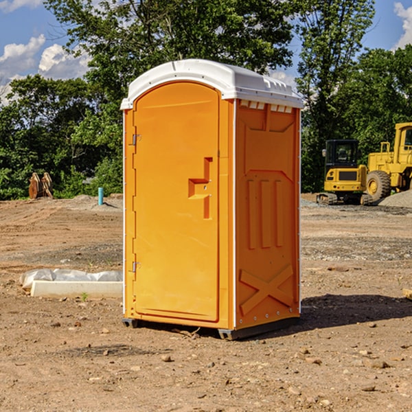 can i customize the exterior of the porta potties with my event logo or branding in Johnstown WI